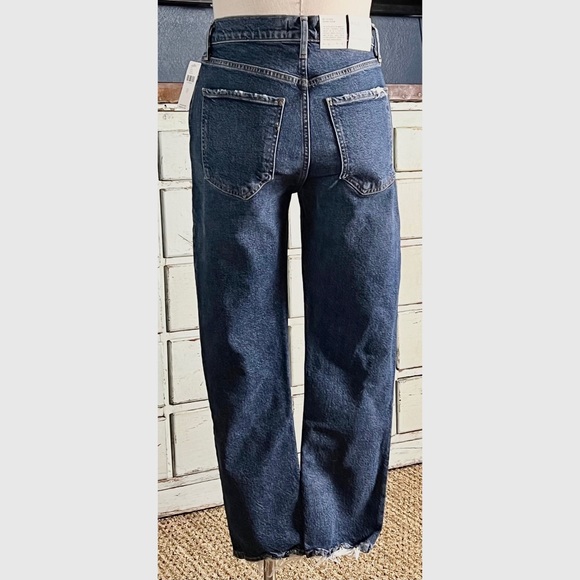 Agolde Riley High Rise Straight Cropped Jeans Size 27 - Picture 6 of 11
